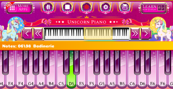اسکرین شات بازی Unicorn Piano 5