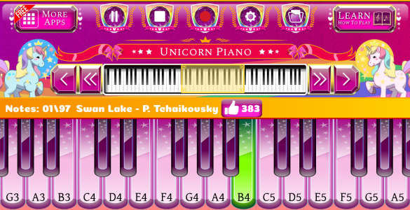 اسکرین شات بازی Unicorn Piano 1