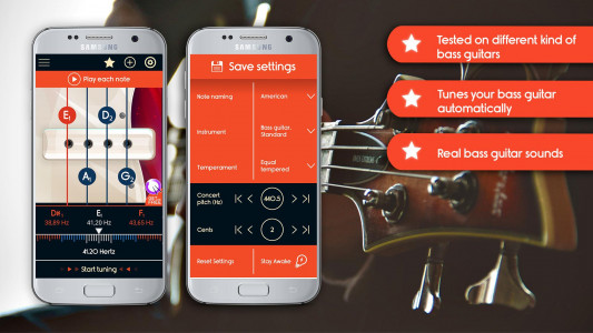 اسکرین شات برنامه Master Bass Guitar Tuner 1