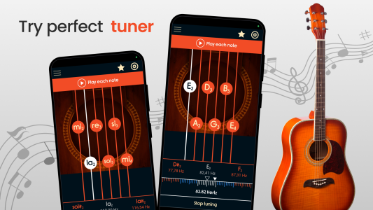 اسکرین شات 2 برنامه Master Guitar Tuner