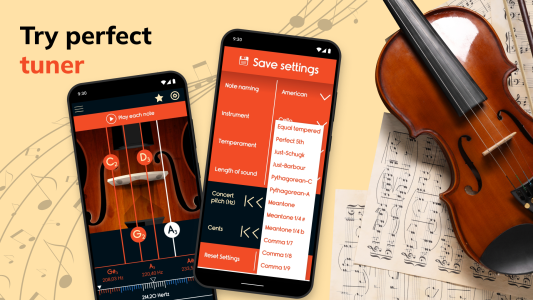 اسکرین شات 8 برنامه Master Violin Tuner