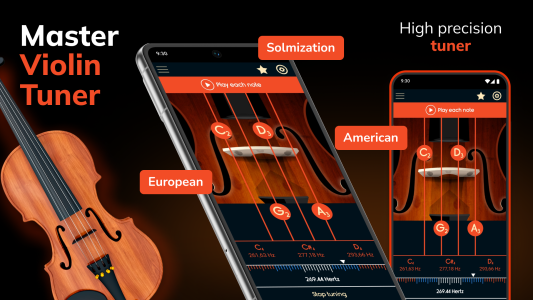 اسکرین شات 1 برنامه Master Violin Tuner