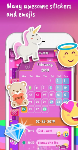 اسکرین شات برنامه Unicorn Calendar 1