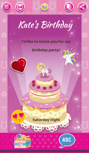 اسکرین شات برنامه Unicorn Invitations Cards 1