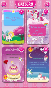 اسکرین شات برنامه Unicorn Invitations Cards 7