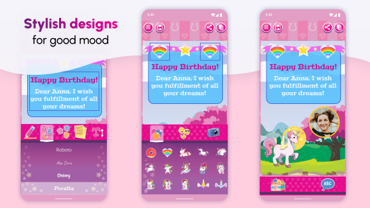 اسکرین شات 8 برنامه Unicorn Invitations Cards