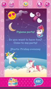 اسکرین شات برنامه Unicorn Invitations Cards 4