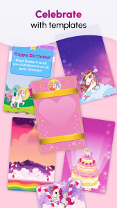اسکرین شات 3 برنامه Unicorn Invitations Cards