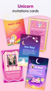اسکرین شات 1 برنامه Unicorn Invitations Cards