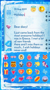 اسکرین شات برنامه Winter Princess Diary (with lo 5