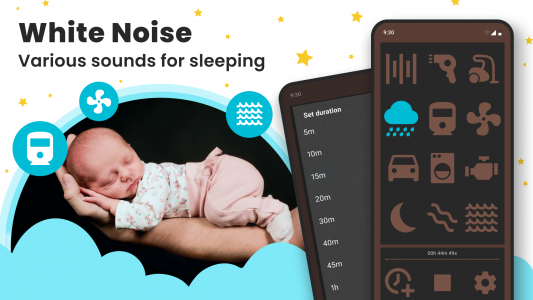 اسکرین شات 1 برنامه White Noise: Baby Sleep Sounds