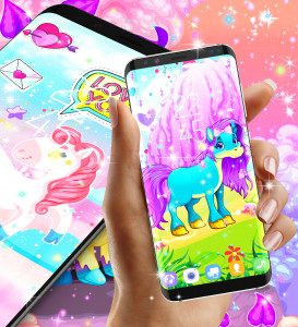 اسکرین شات برنامه Unicorn live wallpaper 3