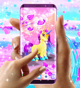 اسکرین شات برنامه Unicorn live wallpaper 7