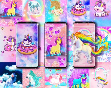 اسکرین شات برنامه Unicorn live wallpaper 1