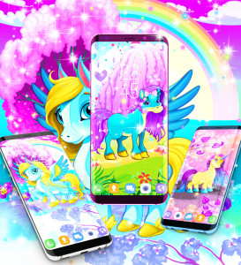 اسکرین شات برنامه Unicorn live wallpaper 6