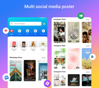 اسکرین شات 1 برنامه Poster Maker, Flyer Maker, Art