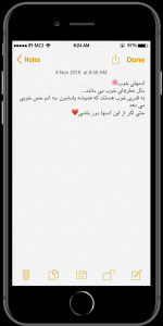 اسکرین شات برنامه دفترچه یادداشت آیفون(iNote iPhone XS) 2
