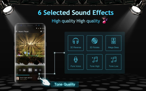 اسکرین شات 1 برنامه Music Player - Audio Player
