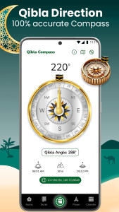 اسکرین شات 2 برنامه Muslim Prayer - Qibla Compass