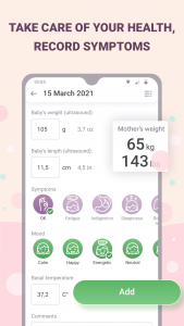اسکرین شات 2 برنامه Pregnancy tracker week by week