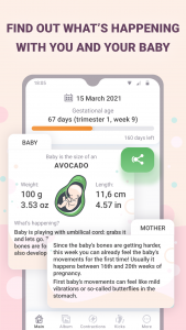 اسکرین شات 1 برنامه Pregnancy tracker week by week