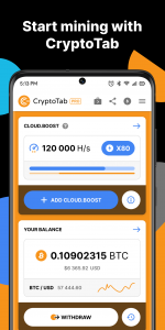 اسکرین شات برنامه CryptoTab Browser Pro Level 8