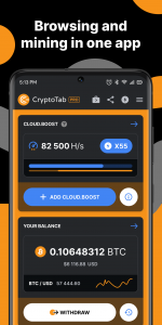 اسکرین شات برنامه CryptoTab Browser Pro Level 1