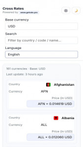 اسکرین شات 4 برنامه دریافت نرخ لحظه ای ارز ها