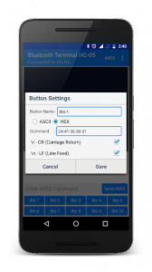 اسکرین شات برنامه Bluetooth Terminal HC-05 2