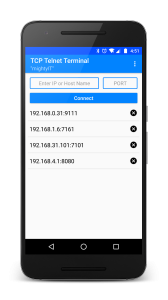اسکرین شات 1 برنامه TCP Telnet Terminal