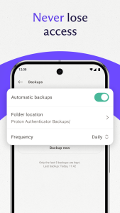 اسکرین شات 4 برنامه Proton Authenticator