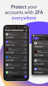 اسکرین شات 1 برنامه Proton Authenticator