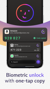 اسکرین شات 3 برنامه Proton Authenticator