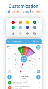 اسکرین شات 3 برنامه Sectograph. Day & Time planner