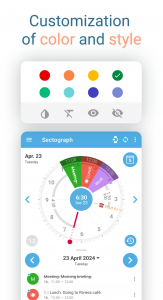 اسکرین شات برنامه Sectograph. Day & Time planner 3