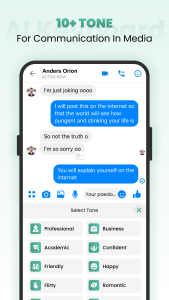 اسکرین شات 4 برنامه AI Keyboard: AI Type Reply