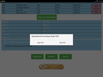 اسکرین شات 7 برنامه Purchase Order PO PDF Maker