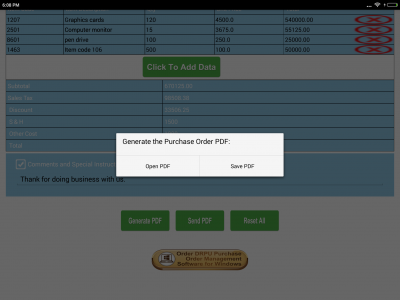 اسکرین شات برنامه Purchase Order PO PDF Maker 7