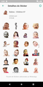 اسکرین شات برنامه Stickers: Babies Children Cute 8