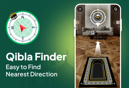 اسکرین شات برنامه Qibla Compass: Qibla Direction 8