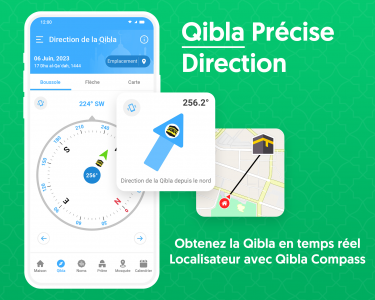 اسکرین شات برنامه Qibla Compass: Qibla Direction 2