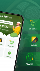 اسکرین شات برنامه Prayer Times & Qibla Finder 3