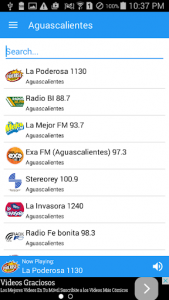 اسکرین شات برنامه Radio Mexico 5