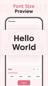 اسکرین شات 4 برنامه Big Font : Change Font Size