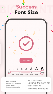 اسکرین شات 6 برنامه Big Font : Change Font Size