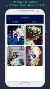 اسکرین شات برنامه 3D Glitch Art Maker - VHS, Vaporwave Camera Effect 6