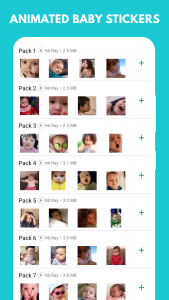 اسکرین شات برنامه Baby Stickers for WhatsApp 1