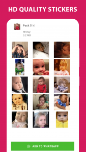 اسکرین شات برنامه Baby Stickers for WhatsApp 4