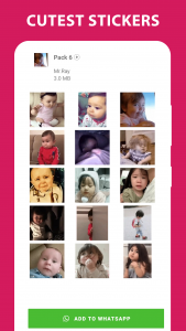 اسکرین شات برنامه Baby Stickers for WhatsApp 2
