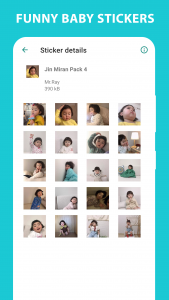 اسکرین شات برنامه Cute Baby Stickers: Jin Miran 5